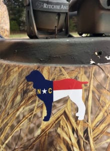 NC dog decal featured on cup
